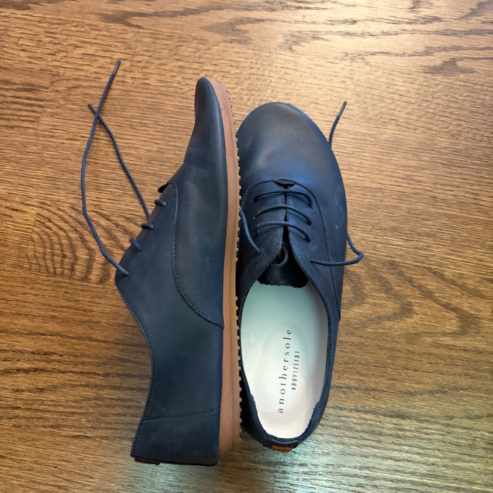 Anothersole Lucie II in Navy - Picture 2 of 3